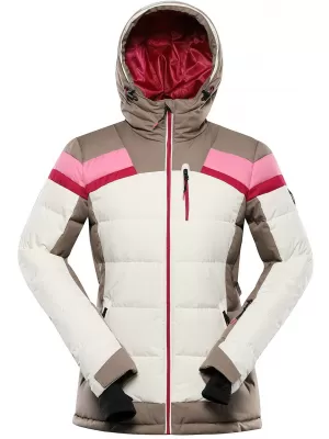 Feder Skijacke für Frauen ALPINE PRO FERERA LJCD656 CREMIG
