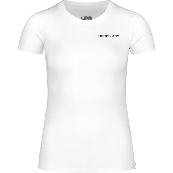  Damen-T-Shirt aus Baumwolle NORDBLANC WINDOWS NBFLT8145 WEIß 