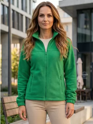 Fleece-Sweatshirt für Damen ALTISPORT NoPrint NP/ALW405 MITTELGRÜN