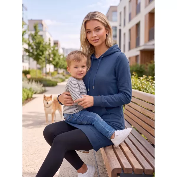  Ladies 'verlängertes Sweatshirt ALTISPORT NoPrint NP/ALW914 MITTERNACHT 
