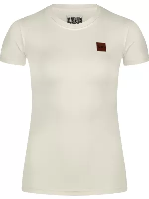 Damen-T-Shirt aus Baumwolle NORDBLANC AGNES NBFLT8147 CREMIG WEIß