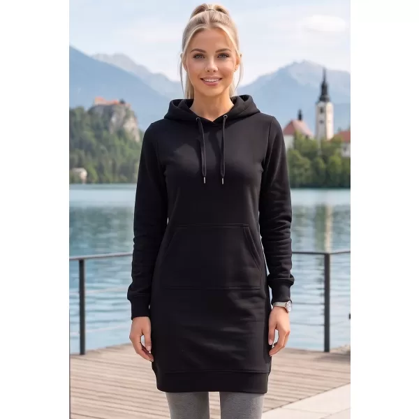  Ladies 'verlängertes Sweatshirt ALTISPORT NoPrint NP/ALW914 SCHWARZ 