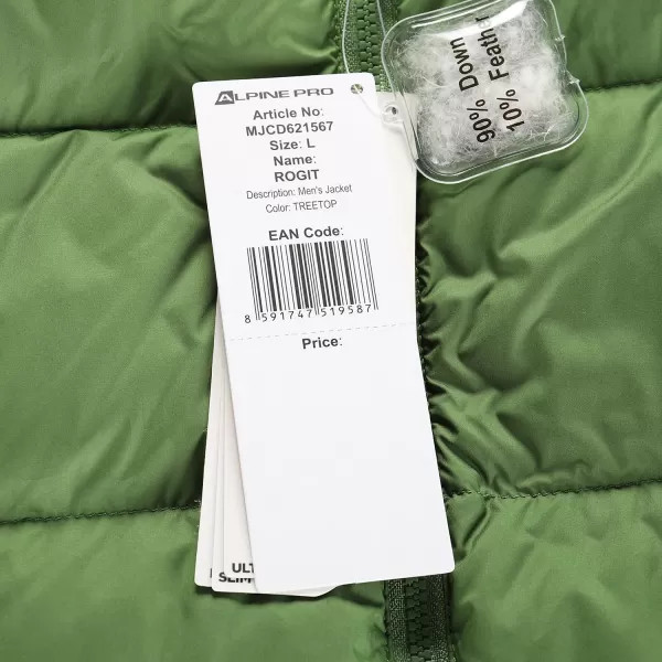  Herren Winterfederjacke ALPINE PRO ROGIT MJCD621 GRÜN 