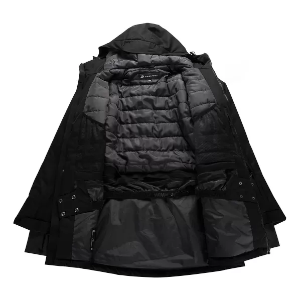  Herren -Skijacke ALPINE PRO GARG MJCD698 SCHWARZ 