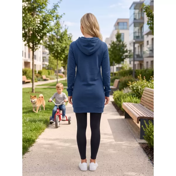  Ladies 'verlängertes Sweatshirt ALTISPORT NoPrint NP/ALW914 MITTERNACHT 