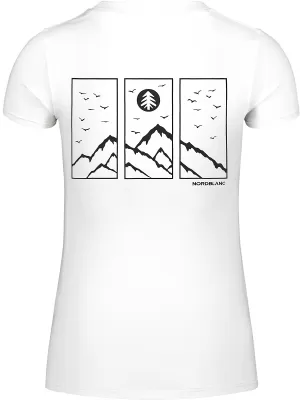 Damen-T-Shirt aus Baumwolle NORDBLANC WINDOWS NBFLT8145 WEIß