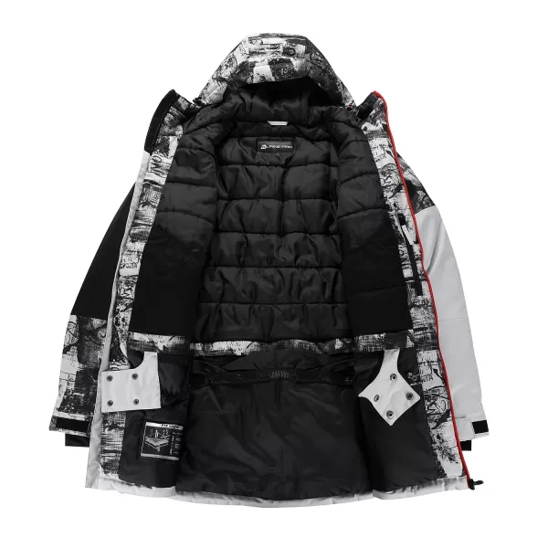  Herren -Skijacke ALPINE PRO UZER MJCB639 GRAU 