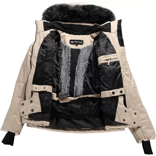  Ladies 'Skijacke ALPINE PRO DAMA LJCD655 WEIßER PFEFFER 