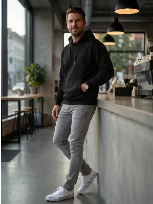 Herren Sweatshirt ALTISPORT NoPrint NP/ALM024 SCHWARZ