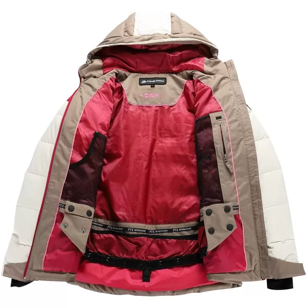  Feder Skijacke für Frauen ALPINE PRO FERERA LJCD656 CREMIG 