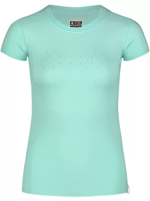 Damen-T-Shirt aus Baumwolle NORDBLANC STICKER NBFLT8146 HELLGRÜN