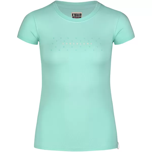  Damen-T-Shirt aus Baumwolle NORDBLANC STICKER NBFLT8146 HELLGRÜN 
