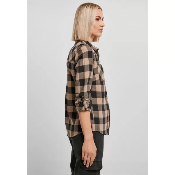  Hemd URBAN CLASSICS TB1280 SCHWARZ/WEICHES TAUPE 