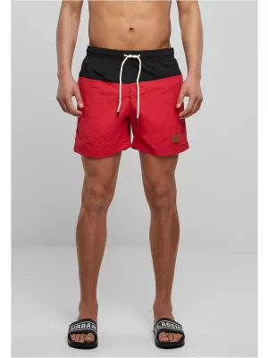 Shorts URBAN CLASSICS TB1026 SCHWARZ/ROT