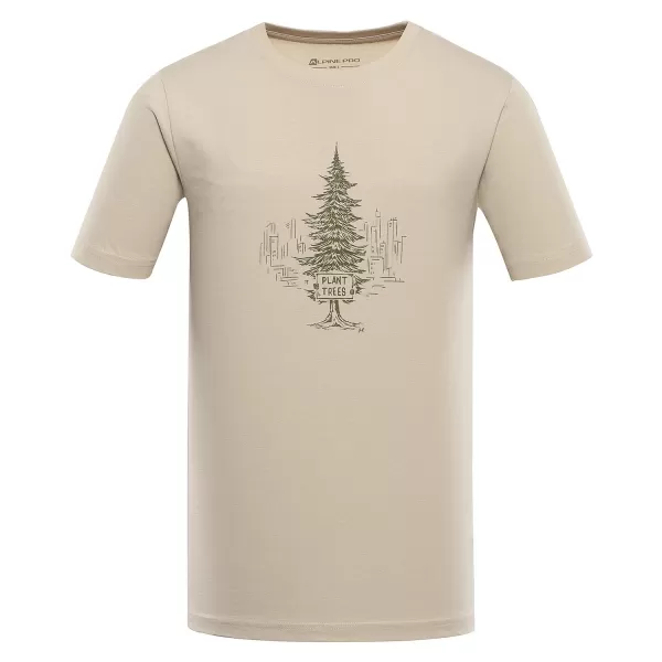  Herren -T -Shirt aus Bio -Baumwolle ALPINE PRO EKK MTSD920 WEIßER PFEFFER 
