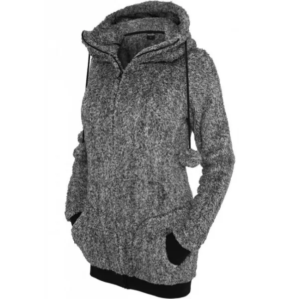  Damen Sweatshirt URBAN CLASSICS TB616 SCHWARZ/WEIß 