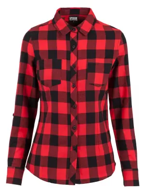 Hemd URBAN CLASSICS TB1280 SCHWARZ/ROT