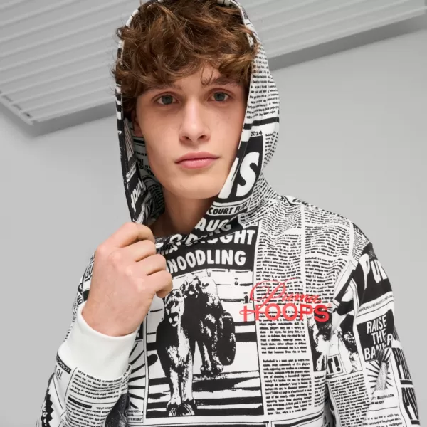  Herren-Sweatshirt PUMA MEDIA DAY HOODIE SCHWARZ 