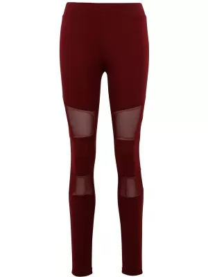 Leggings für Damen URBAN CLASSICS PP1174 SCHWARZ/PORT