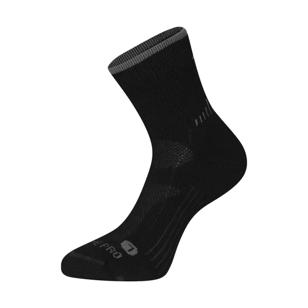  Antibakterielle Socken von Merineino Wolle ALPINE PRO KEROWE USCC096 SCHWARZ 