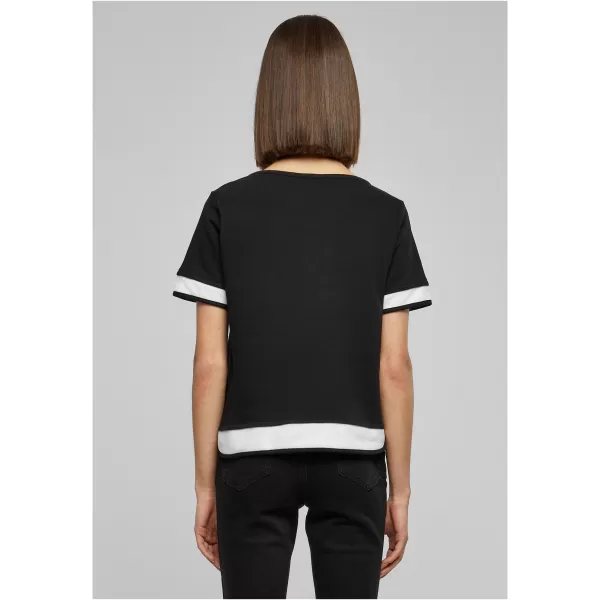  Hemd URBAN CLASSICS TB1197 SCHWARZ/WEIß 