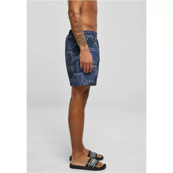  Shorts URBAN CLASSICS TB2679 NAVY BANDANA AOP 