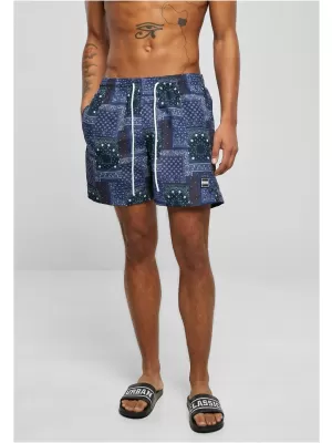 Shorts URBAN CLASSICS TB2679 NAVY BANDANA AOP