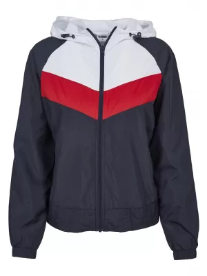 Damenjacke URBAN CLASSICS TB2009 MARINE/WEIß/FEUER ROT