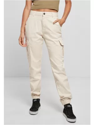 Damenhosen URBAN CLASSICS TB3048 WEIß/SAND