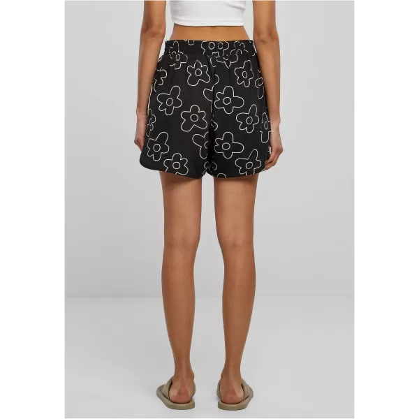 Damenshorts URBAN CLASSICS TB3435 SCHWARZE BLUME 