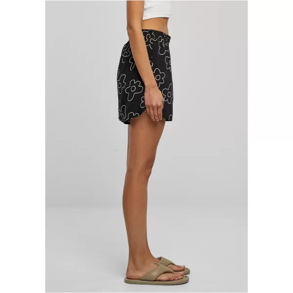  Damenshorts URBAN CLASSICS TB3435 SCHWARZE BLUME 