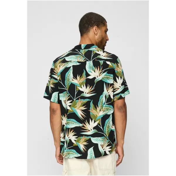  Hemd URBAN CLASSICS TB3506 SCHWARZ/BLÜTE 
