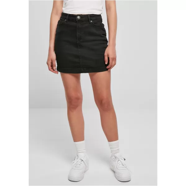  Damenrock URBAN CLASSICS TB4799 SCHWARZ GEWASCHEN 