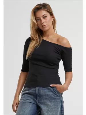 Damen-T-Shirt URBAN CLASSICS TB7096 SCHWARZ