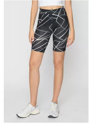 Damenshorts URBAN CLASSICS TB4346A GEOMETRISCHES SCHWARZ/SCHWARZ 2er-Pack