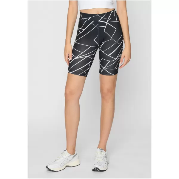  Damenshorts URBAN CLASSICS TB4346A GEOMETRISCHES SCHWARZ/SCHWARZ   2er-Pack 