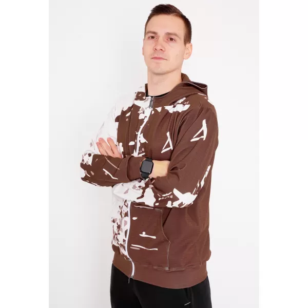  Herren -Sweatshirt auf Reißverschlussprämie ALTISPORT VOJ/ALM057MI02 BRAUN 