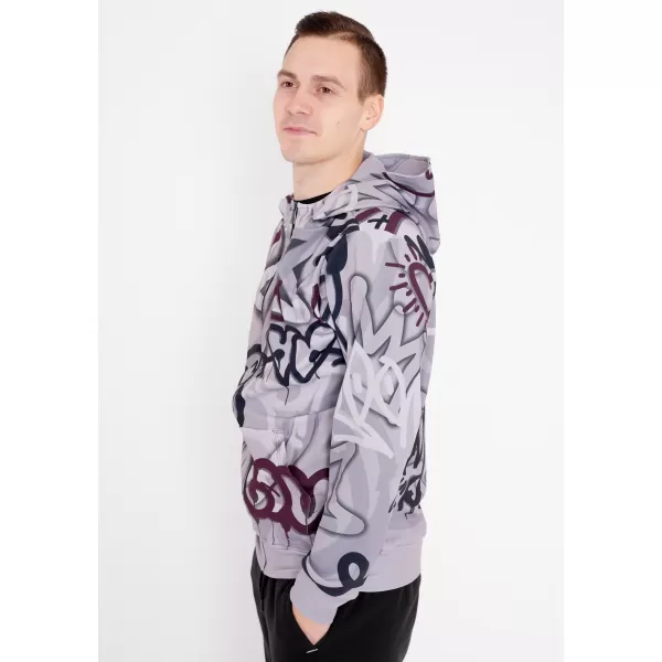  Herren -Sweatshirt auf Reißverschlussprämie ALTISPORT VOJ/ALM054MI02 DUNKELGRAU 