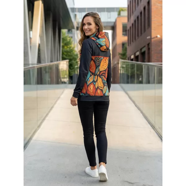  Frauen -Sweatshirt bei Reißverschlussprämie ALTISPORT VOJ/ALW061MI02 ORANGE/BLAU 
