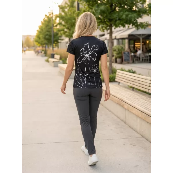  Frauenfunktional T -Shirt Premium ALTISPORT VOJ/ALW075TR01 SCHWARZ 