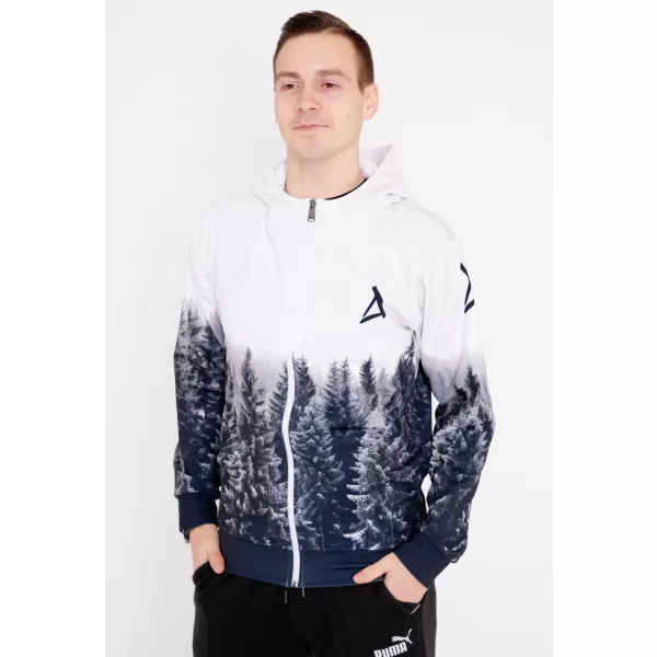  Herren -Sweatshirt auf Reißverschlussprämie ALTISPORT VOJ/ALM058MI02 WEIß -GRAY 