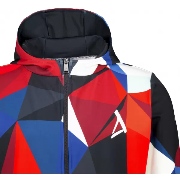  Herren -Sweatshirt auf Reißverschlussprämie ALTISPORT VOJ/ALM007MI02 MARINEBLAU/ROT 