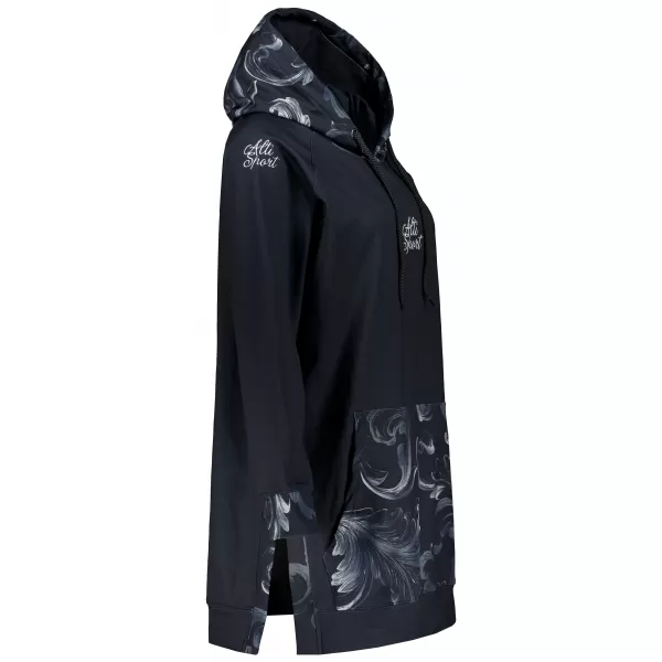  Funktionaler Sweatshirt -Prämie von Frauen ALTISPORT VOJ/ALW065MI03 SCHWARZ -GRAY 