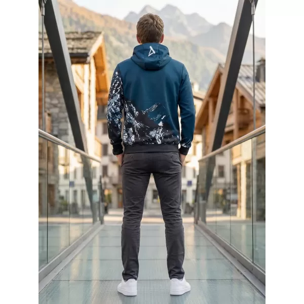  Herren -Sweatshirt auf Reißverschlussprämie ALTISPORT VOJ/ALM059MI02 MARINE 