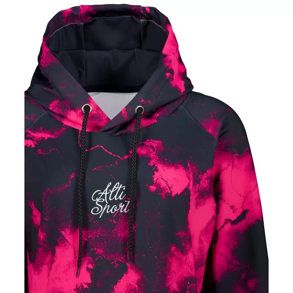  Funktionaler Sweatshirt -Prämie von Frauen ALTISPORT VOJ/ALW066MI03 SCHWARZ -PINK 