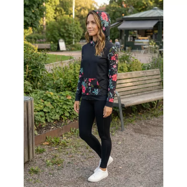  Frauen -Sweatshirt bei Reißverschlussprämie ALTISPORT VOJ/ALW063MI02 SCHWARZ -GREEN 