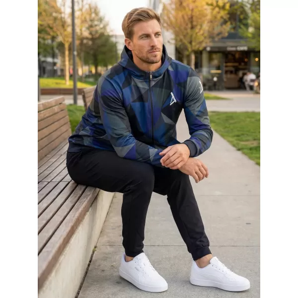  Herren -Sweatshirt auf Reißverschlussprämie ALTISPORT VOJ/ALM007MI02 DUNKELBLAU 