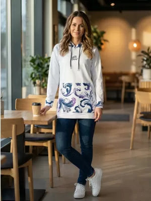 Funktionaler Sweatshirt -Prämie von Frauen ALTISPORT VOJ/ALW065MI03 WEIß/LILA