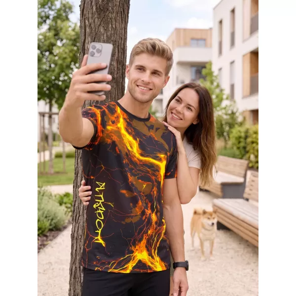  Männer funktionaler T -Shirt Premium ALTISPORT VOJ/ALM071TR01 SCHWARZ -AUSGELB 