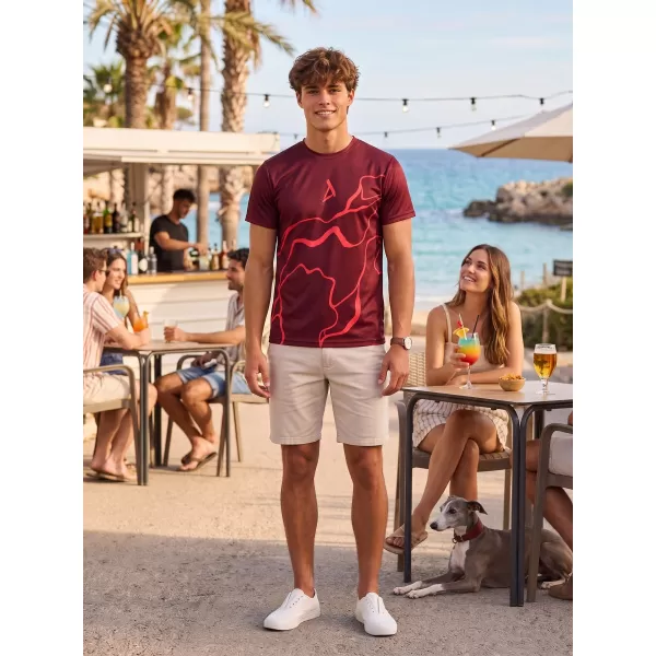  Männer funktionaler T -Shirt Premium ALTISPORT VOJ/ALM073TR01 WEINROT 